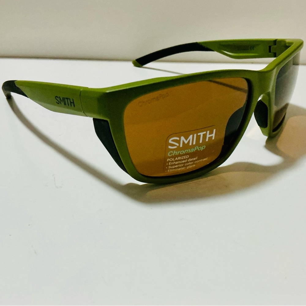 New In Box Smith Optics Longfin Polarized Unisex Sunglasses Matte Moss/Brown